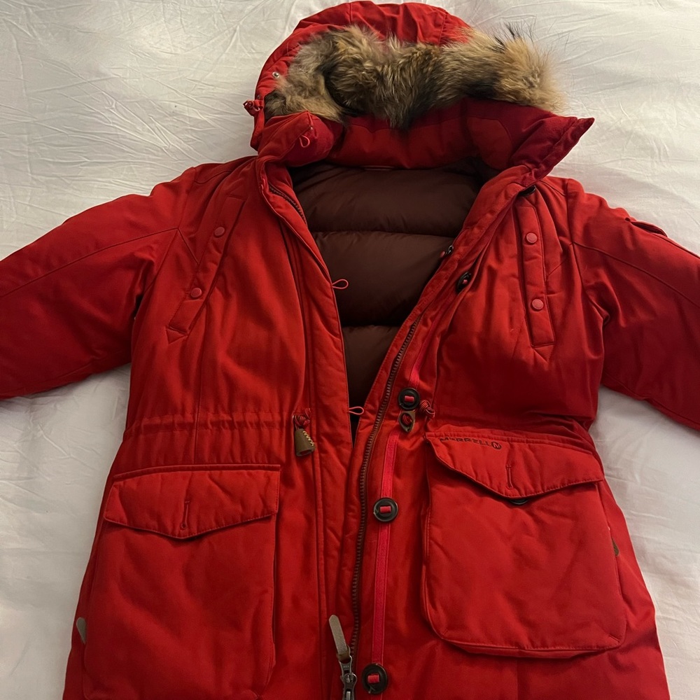 Merrell warm red coat